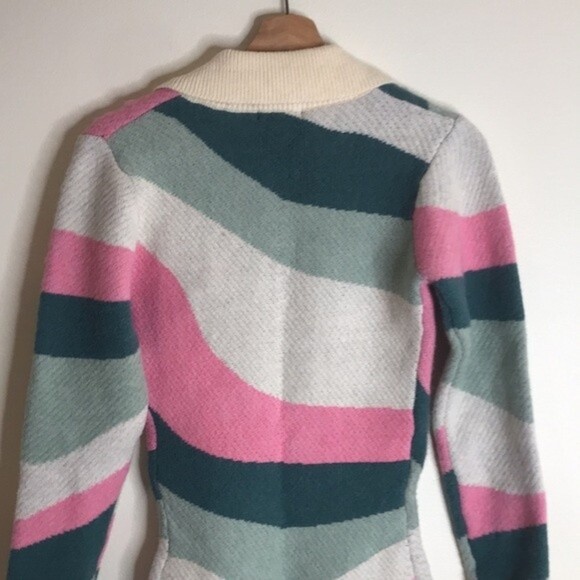 Fashion nova heather printed sweater romper pink combo outfit size small cozy - Picture 11 of 13